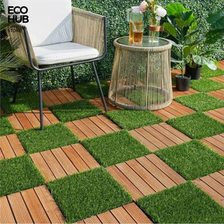  Vỉ gỗ nhựa lát sàn ngoài trời ECOHUB phù hợp lát ban công sân vườn kích thước 30x30x2cm 