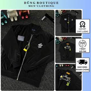 (Hàng Đẹp) Áo Bomber Gió 2 Lớp Thêu LV Xanh Vàng ❤ Áo Dù Dày Dặn Dáng Rộng Nam Nữ DTS535