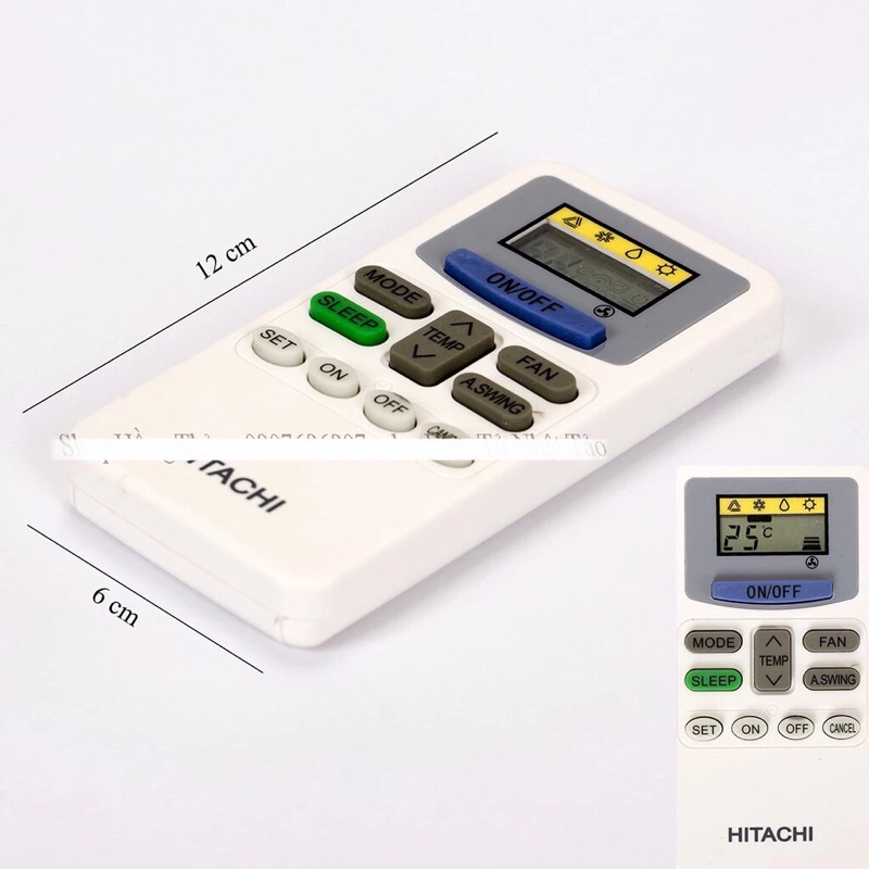Remote máy lạnh nội địa Hitachi + Pin
