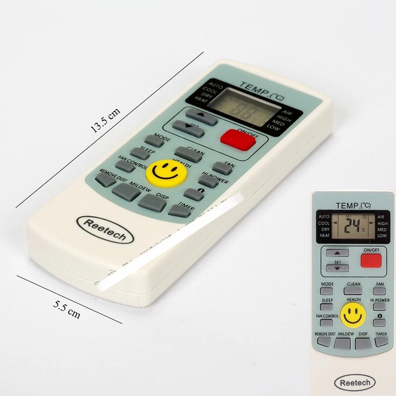 Remote máy lạnh Reetech + Pin.