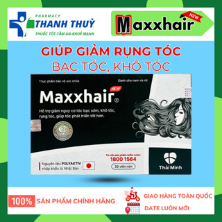 Mọc Tóc MAXXHAIR, Ngăn Rụng Tóc, Kích Thích Mọc Tóc Nhanh, Tăng Cường Sức Khỏe Của Tóc, Hộp 30 Viên