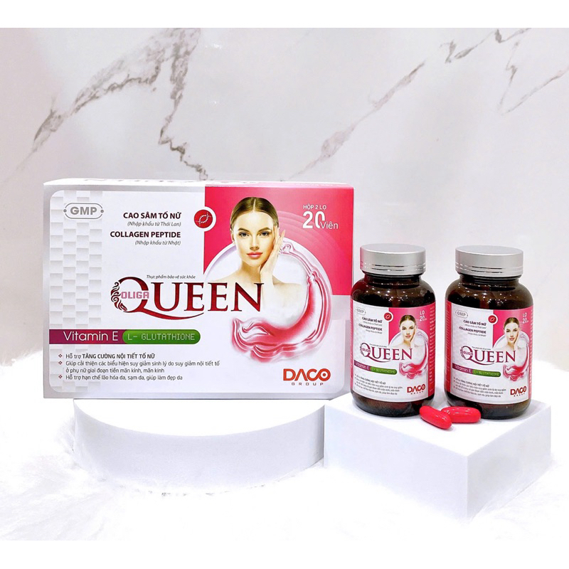 [Chính hãng] Viên Uống OLIGA Queen - Cải Thiện Nội Tiết Tố Nữ, Giảm Bốc Hỏa -Giúp Da Săn Chắc-Sáng M