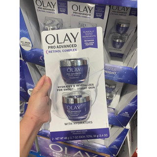   Chuẩn Mỹ  Set Kem dưỡng ban đêm OLAY PRO ADVANCED RETINOL COMPLEX 48gr x2 hủ: 