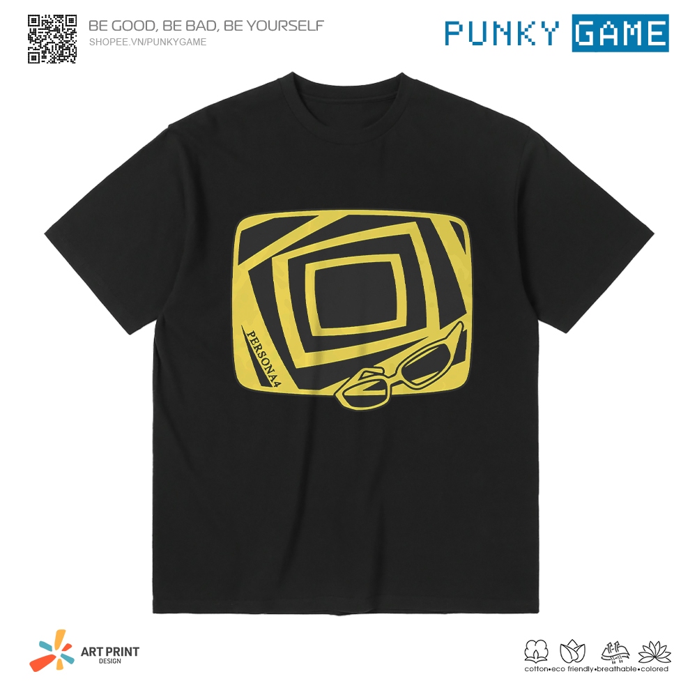 Áo thun Unisex Persona 4 Color Art Cotton 100% ngắn tay