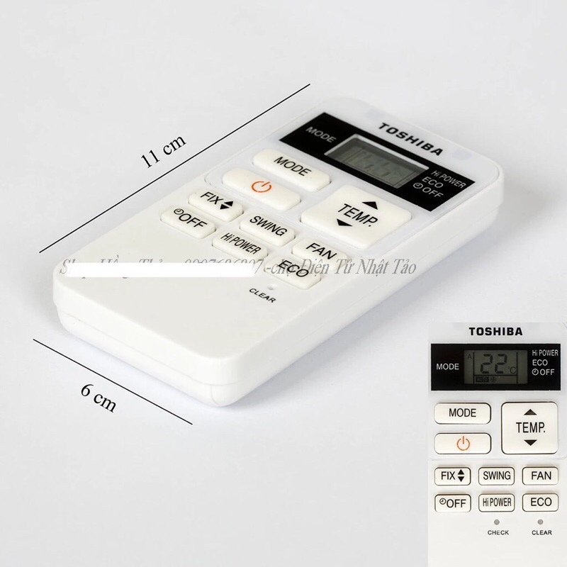Remote máy lạnh Toshiba - Eco + Pin.