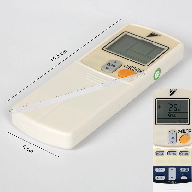 Remote máy lạnh Daikin - 1 cục + Pin.