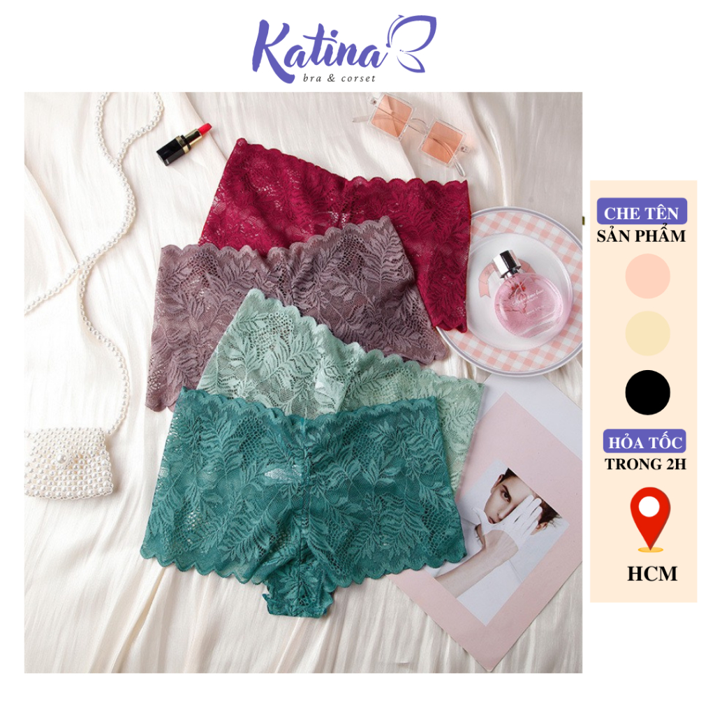 KTQ48 Quần Lót Ren Đùi Sexy KATINA BRA Chất Ren Hoa Xinh Độ Co Dãn Tốt