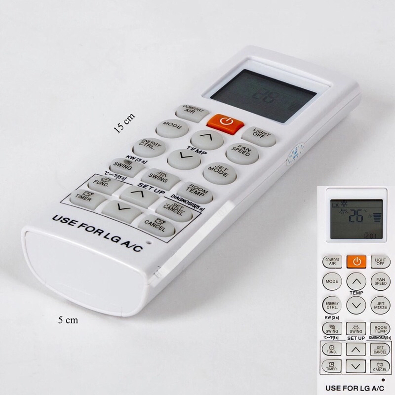 Remote máy lạnh LG nút cam + Pin