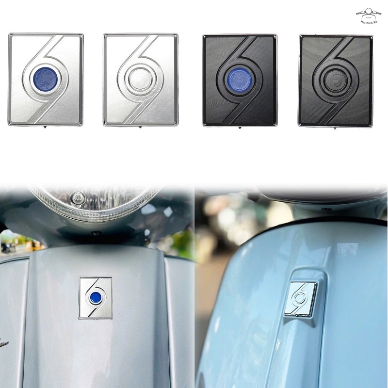 Logo 101 Nhôm CNC Kèm Đế Cho Xe Vespa Sprint Primavera LX S GTS GTV
