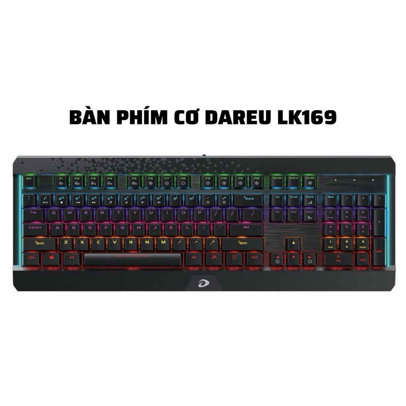 Bàn phím cơ likenew 95% Gaming DareU EK169 2nd chính hãng Full Led RGB thanh lí