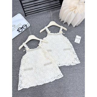 (10-35kg)Váy ren 2 lớp nơ dây viền ngọc sịn sò cho bé gái❣️❣️