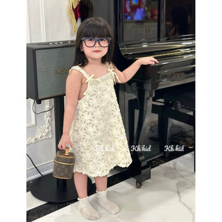 (10-35kg)Váy ren 2 lớp nơ dây viền ngọc sịn sò cho bé gái❣️❣️