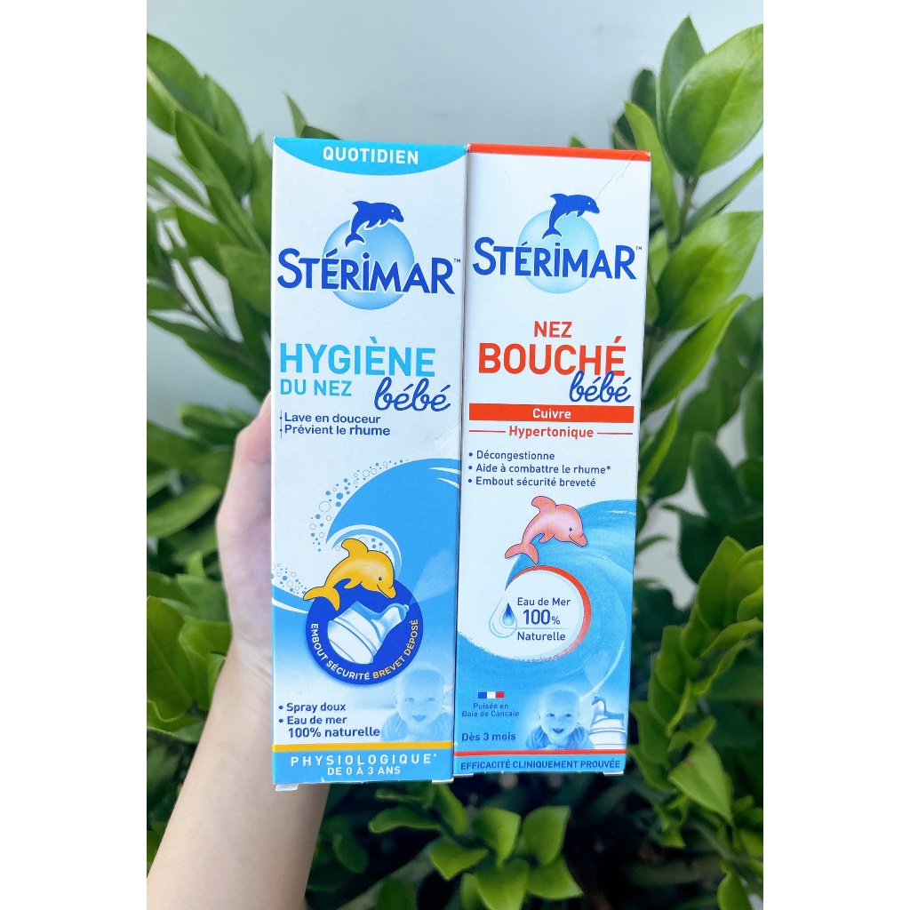 [HÀNG PHÁP] Xịt mũi muối biển Sterimar Cá heo 100ml.