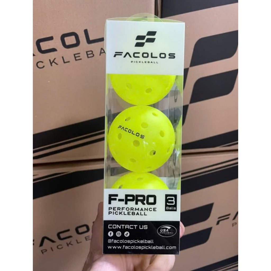 Bóng Pickleball Facolos F-Pro Performance tiêu chuẩn (USAPA) 40 lỗ với đường kính 74mm