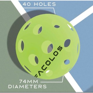 Bóng Pickleball Facolos F-Pro Performance tiêu chuẩn (USAPA) 40 lỗ với đường kính 74mm
