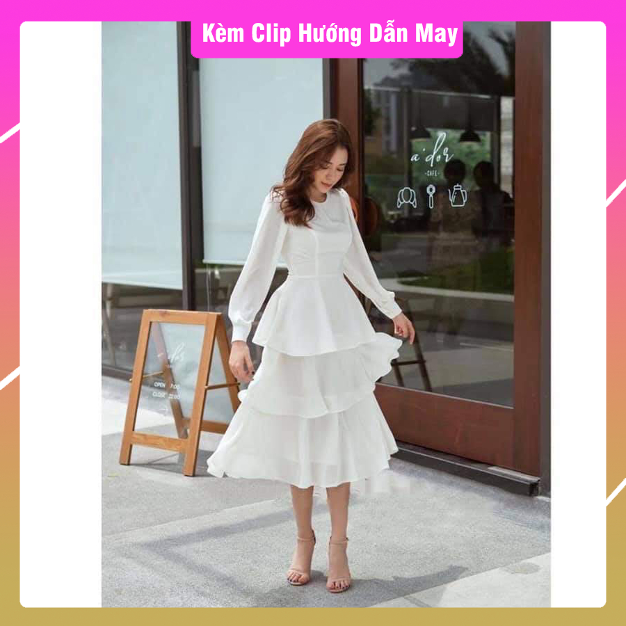 V020_Rập giấy đầm 3 tầng bèo (Có hướng dẫn)