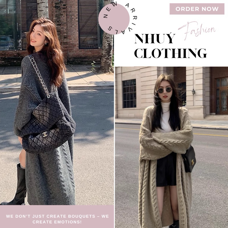 (nhuy.clothing)Áo khoác len cardigan nhà MULVAN CHÍNH HÃNG