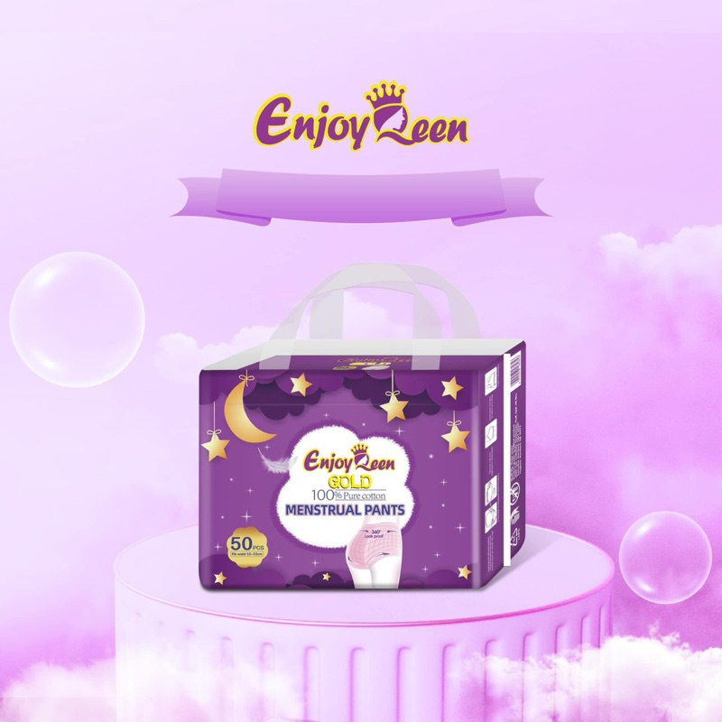50 miếng Băng Vệ Sinh quần ENJOY QUEEN freesize 30-85kg [ Có che tên sản phẩm]