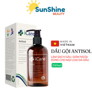  Dầu Gội Icare Pharma Antisol Dược Liệu Ph 6.5 Làm Sạch Gàu Giảm Ngứa Và Bết Tóc 240ml 