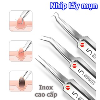  Nhíp lấy mụn bằng Inox siêu xịn 
