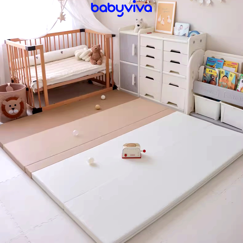 THẢM TẬP BÒ, THẢM CHO BÉ 5 MẢNH XẾP GỌN CAO CẤP ĐỘ DÀY 4CM BABYVIVA