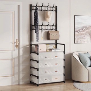 [GÍA SỐC ] Kệ Treo Quần Áo Kết Hợp Giá Để Giày Dép Đa Năng 5 Tầng Hiện Đại