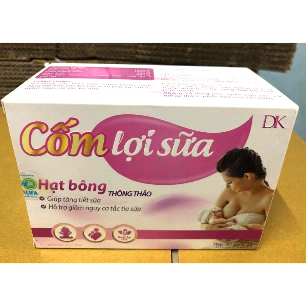 Cốm lợi sữa hạt bông thông thảo cho mẹ bầu và cho con bú