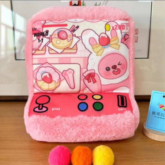 Máy game hải ly loopy G2B8 cá ngựa bông gấu bông 20cm