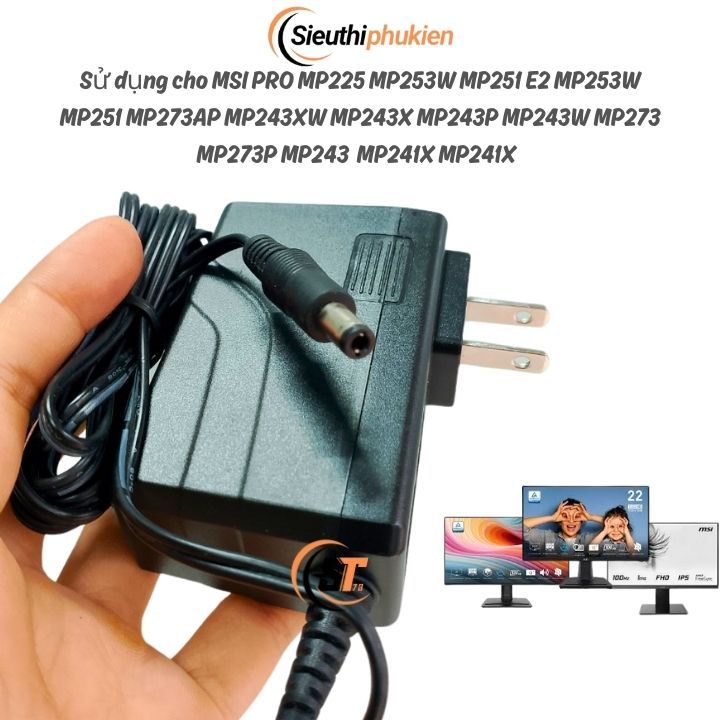 Sạc nguồn cho màn hình MSI Pro MP243XW MP243X MP243P MP243W