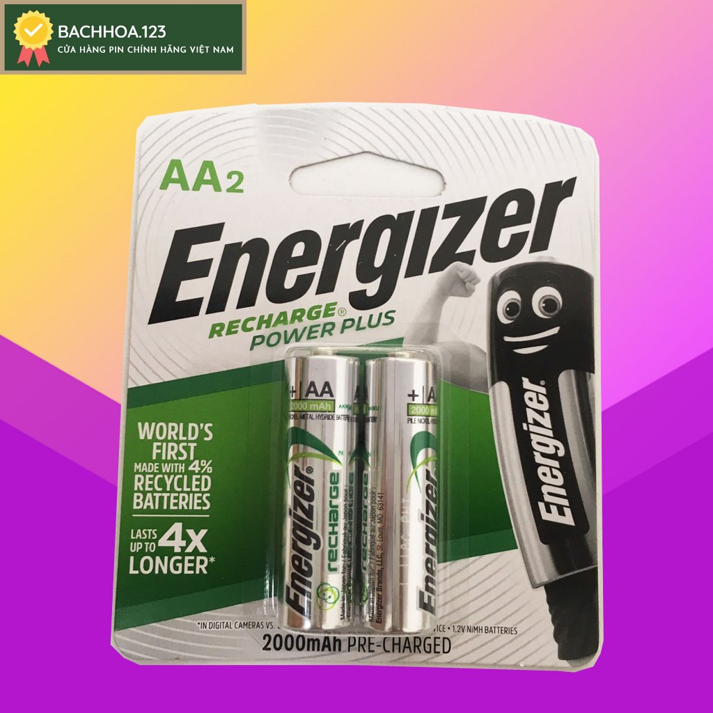 Pin sạc AA 1.2v Energizer NH15-PPRP2 AA2000mAh ( Made in Japan ) Vỉ 2viên
