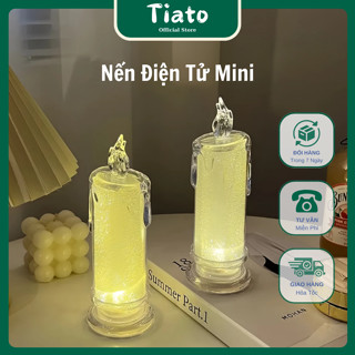  Nến điện tử đèn nến điện tử mini đèn led cao 18cm kèm pin decor trang trí nhà cửa - TIATO STORE 