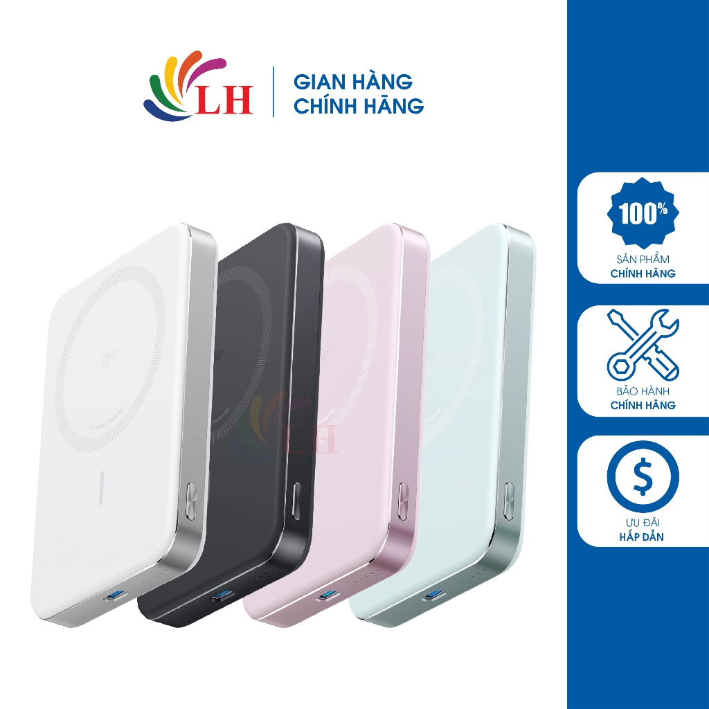 Sạc dự phòng Anker MagGo Power Bank 1C 15W 10000mAh A1664 - Hàng chính hãng