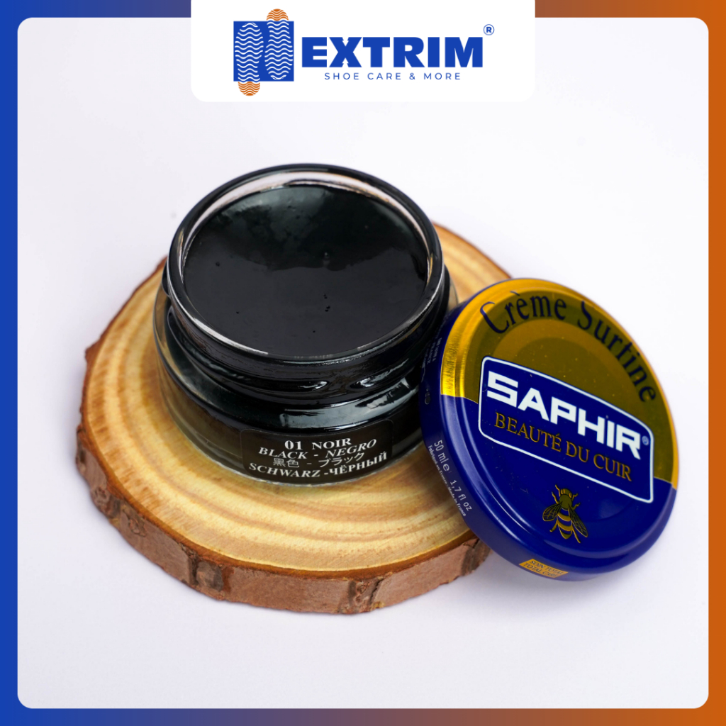 Xi kem đánh giày giúp dưỡng da và bù màu giày Saphir BDC Creme Surfine 50ml
