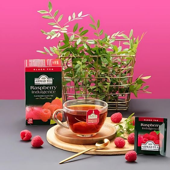 Trà AHMAD Phúc Bồn Tử, Hộp 40g 20 gói túi lọc bọc thiếc - Ahmad raspberry tea