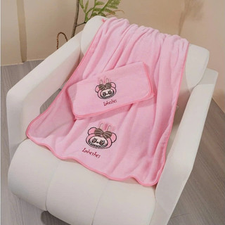 Sét 2 Khăn Mặt Khăn Tắm Hình LABUBU Siêu Mềm Mại Siêu Thấm Hút kèm túi Zip - 2 món khăn mặt & khăn tắm