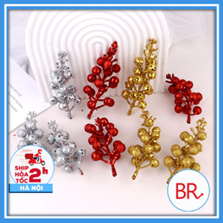 Combo 2 Cành sung nhũ trang trí oản tài lộc, tháp bánh, tháp bia Tết 2025 - Phụ kiên trang trí cây thông noel 01749