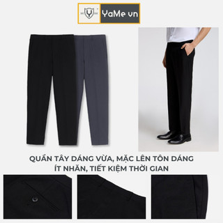Quần Tây Nam Đơn Giản Thời Trang Thích Hợp Đi Tiệc, Đi học, Công Sở Thương Hiệu Y2010 WRINKLE FREE 19 22489 |YaMe|