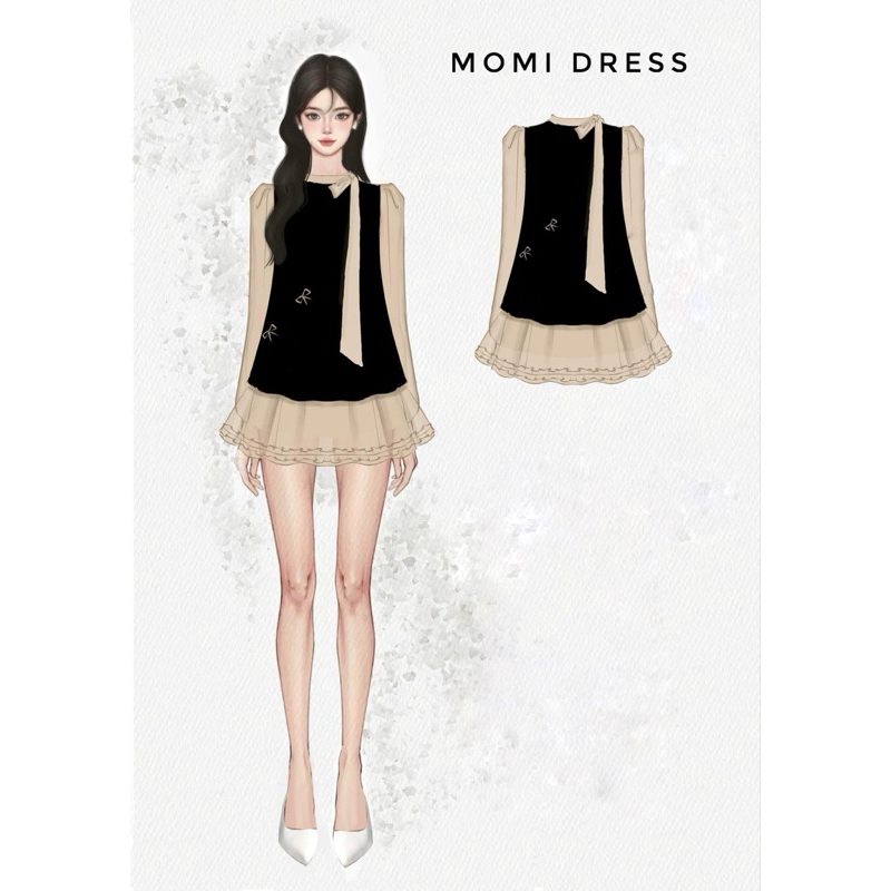 Váy babydoll dáng suông dài tay Dilyshop thiết kế tay bồng tiểu chất kaki hàn mềm mịn | BigBuy360 - bigbuy360.vn