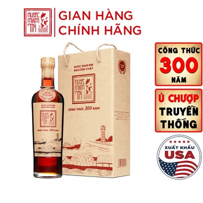 [Nước mắm NGON] Nước mắm Tĩn nhãn đỏ độ đạm 40N chai thủy tinh 500ml rin nguyên chất truyền thống