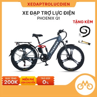  Xe Đạp Trợ Lực Điện Phoenix Q1 - Xe Đạp Trợ Lực Thể Thao - Giảm Xóc Kép - Vành Đúc Chắc Chắn 