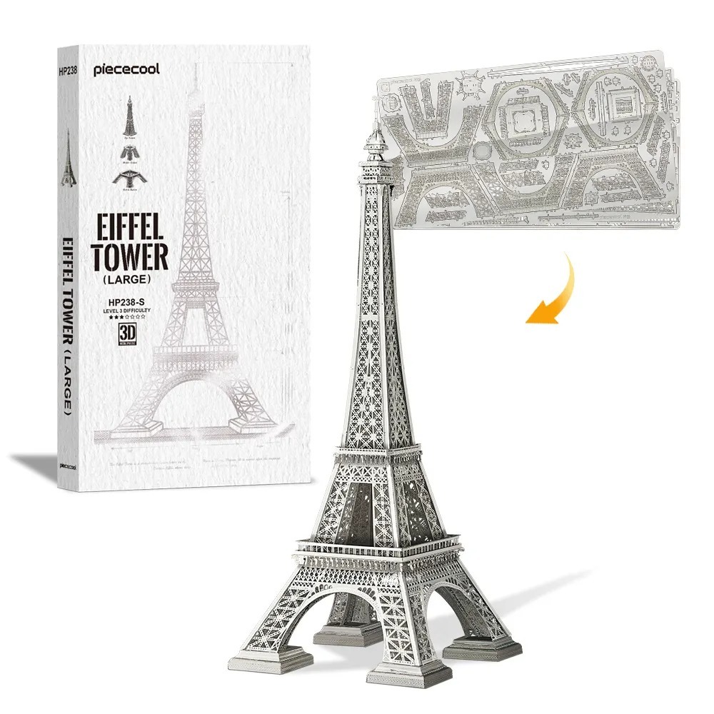 Mô Hình Kim Loại 3D Lắp Ráp Piececool Tháp Eiffel (96 mảnh, Paris Eiffel Tower) HP238-S - MP1225