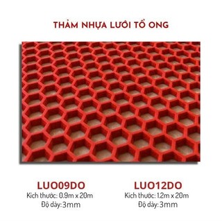  Thảm Nhựa Trải Sàn Tổ Ong Dạng Cuộn Chống Trơn Thoát Nước Lót Hành Lang Nhà Tắm Bể Bơi 120cm x 1m 