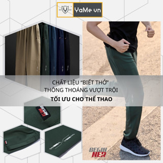 Quần Jogger Nam Lưng Thun Ống Ôm Vải Thun Co Giãn Thời Trang Thương Hiệu Y2010 Thể Thao Beginner 08 23169 |YaMe|