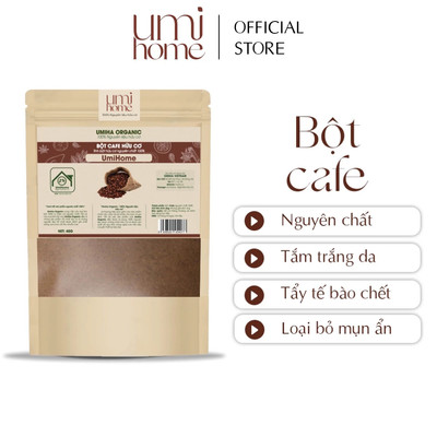 Bột Cafe làm đẹp tẩy tế bào chết UMIHOME nguyên chất 40G Tắm trắng tẩy da chết thiên nhiên