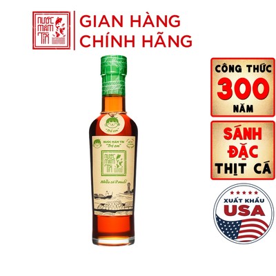 01 Chai 42N 250ml Nước mắm Tĩn Cho Bé Ăn Dặm độ đạm 42 chai thủy tinh rin nguyên chất