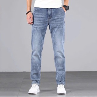 Quần jean nam túi chéo màu xanh chất jean co giãn chuẩn form dáng đủ size 28-34