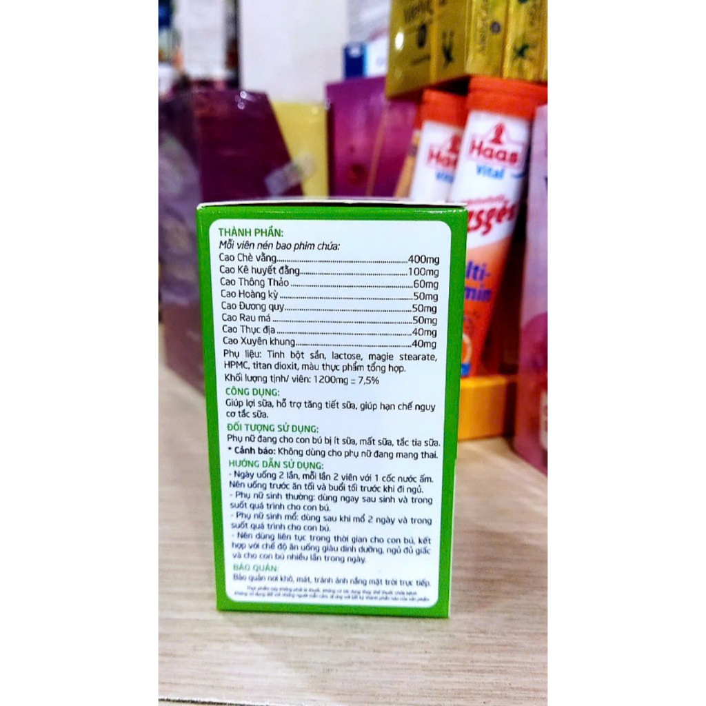 Viên uống Lợi Sữa kingphar - Giúp lợi sữa , tăng tiết sữa , giảm tắc tia sữa , giúp sữa đặc hơn 60V