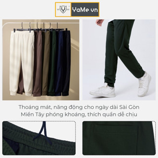 Quần Jogger Nam Lưng Thun Ống Ôm Vải Thun Co Giãn Trơn Thời Trang Thương Hiệu Y2010 Non Branded 07 23728 |YaMe|