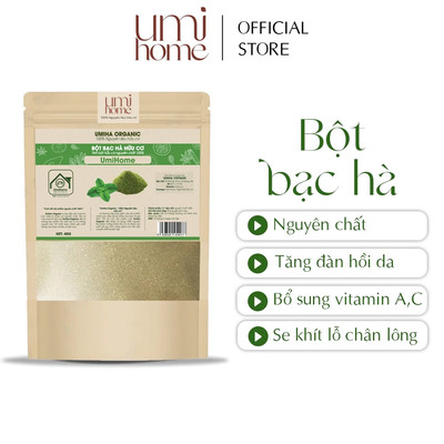 Bột Bạc Hà nguyên chất UMIHOME 40G đắp mặt nạ dưỡng ẩm cho da
