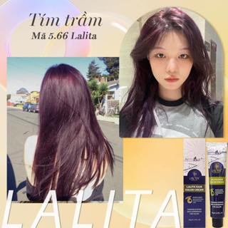 NÂU TÍM-TÍM TRẦM Thuốc nhuộm tóc màu tím nho-nâu tím màu nhuộm không tẩy Kami Lalita